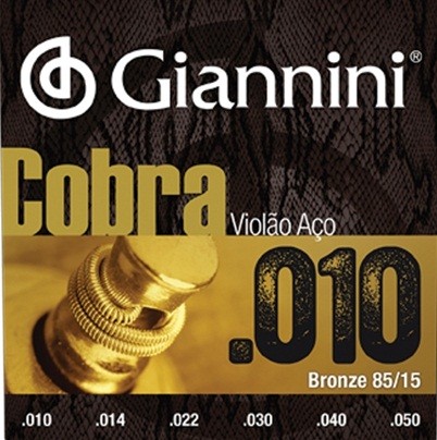 Encordoamento Para Violão GEEFLE Série Cobra Aço 0.10